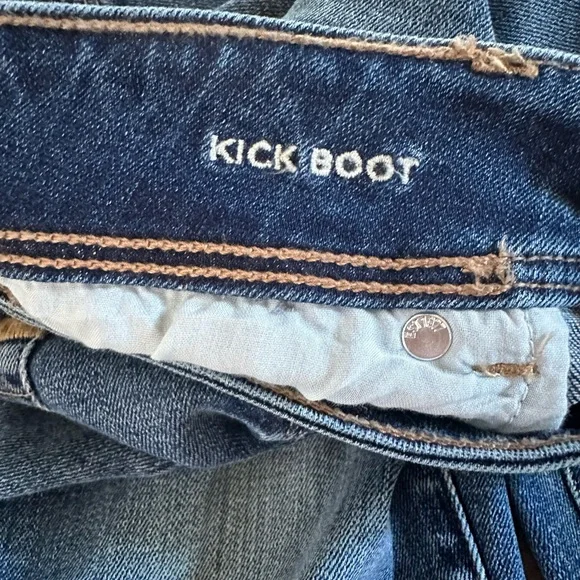 American Eagle Outfitters Women's Dark Blue Flare Jeans - Picture 7 of 12